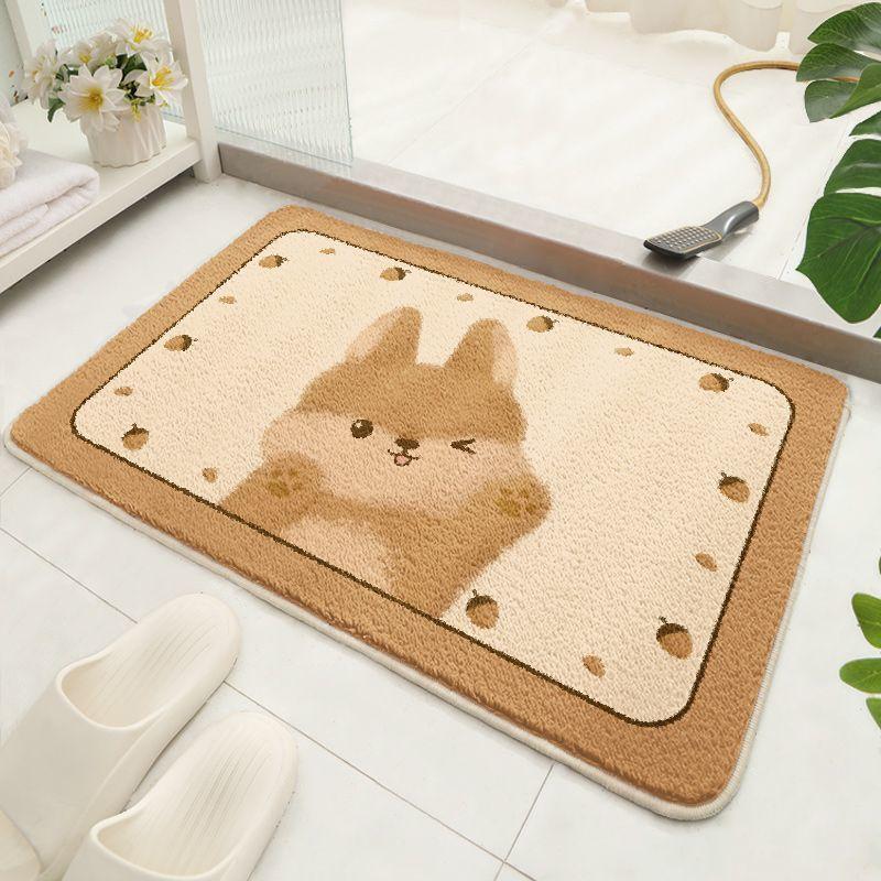 Badrum Absorberande Matta Söt Badrumsdörr Smutsig Halkfri Matta Toalettmatta Toalettdörrmatta Hushåll