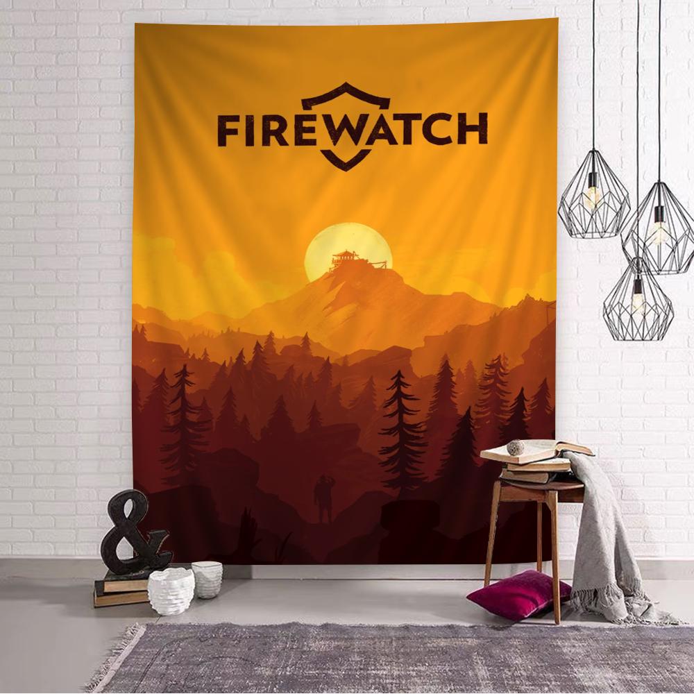 Firewatch Forest Printed Large Wall Tapestry Cheap Hippie Wall Hanging Bohemian Wall Tapestries Mandala INS Home Decor