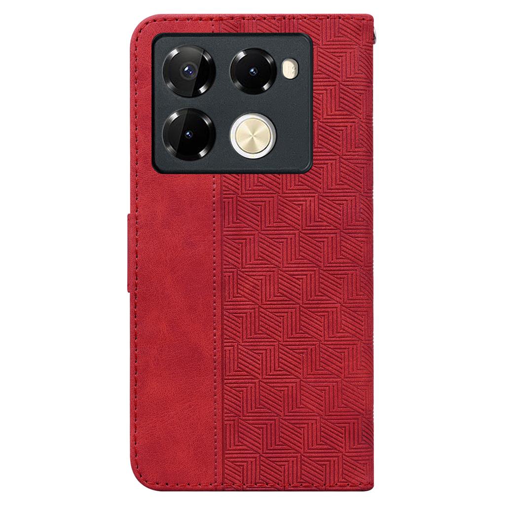 For Infinix Note 40 Pro+/Infinix Note 40 Pro 5G Case Geometry Pattern Leather Wallet Flip Phone Cover