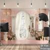 2D Pink Palace Photography Backdrop Wedding Floral Background