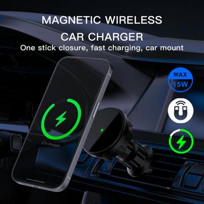 15W Magnetische Auto Kabellose Ladegerungshalterung Für Telefon Schnellladung Autohalter (CE-zertifiziert)