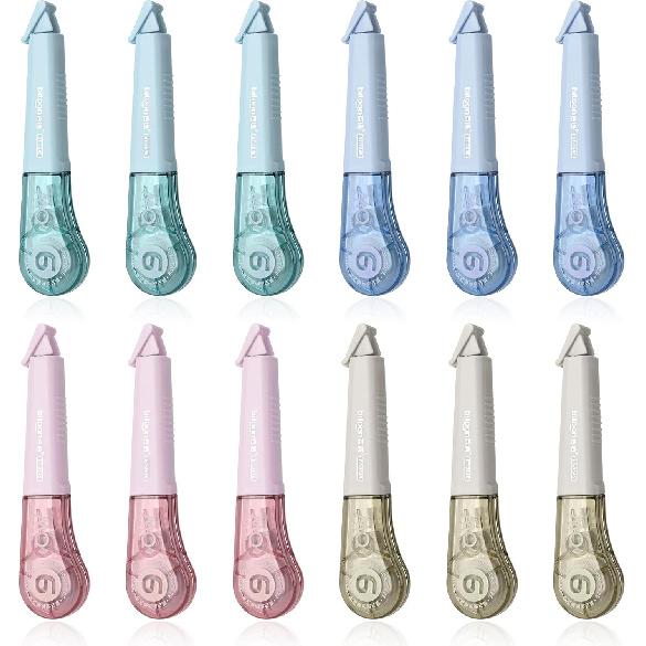 Temiary 8 Pcs Correction Tape Pens, Aesthetic for Tant Correction, Easy To Use, Pen Shaped Applicator for Office School Supplies, 1/5 Inch X 236