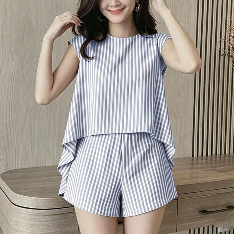 ZANZEA Women Sleeveless Vest Tops and Shorts Summer Two Piece Suit Sets