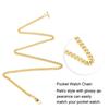 65cm Length Pocket Watch Chain Silver Plated T-Bar Chain Vintage Watch Chain  Vest Suit