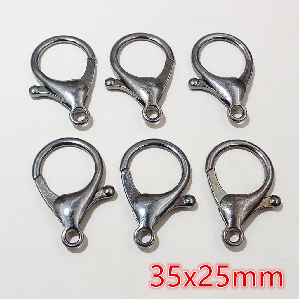 10pcs/lot Snap Lobster Clasp Hooks Gold Silver Plated DIY Jewelry Making Findings for Keychain Neckalce Bracelet Supplies