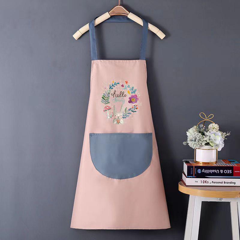 Waterproof Oil-Proof PVC Kitchen Apron with Wipe Hands Feature