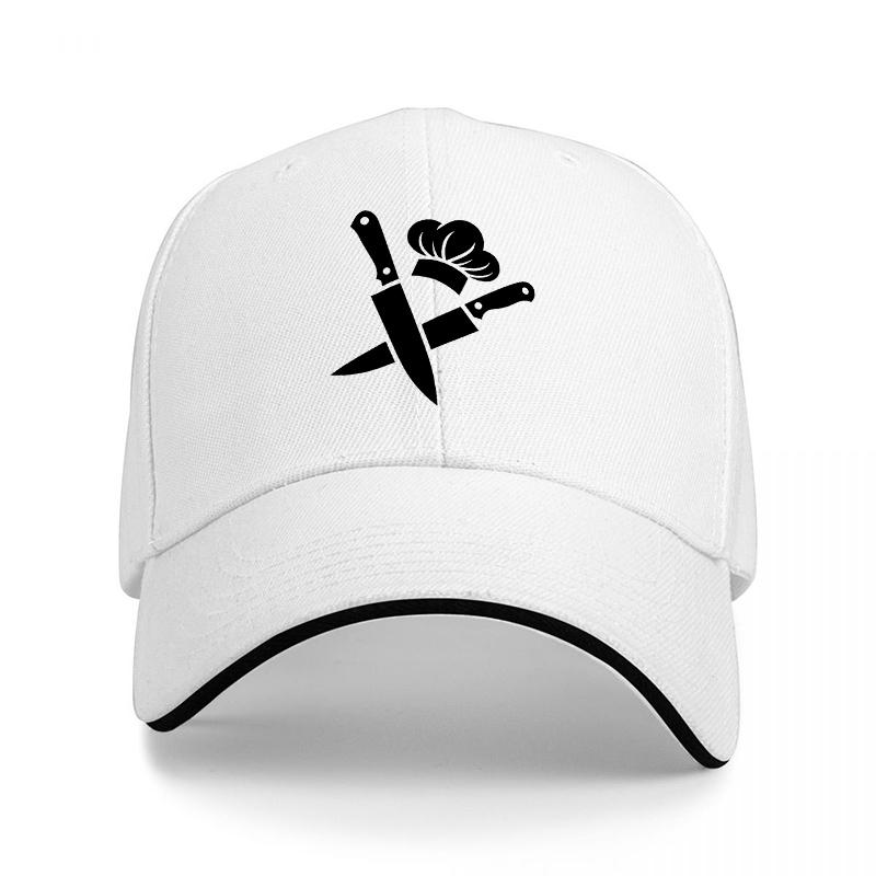 Black Baseball Cap Knife Flower Logo Minimalist Streetwear Adjustable Fit Urban Fashion Accessory for Adults