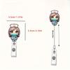 2 Cartoon Nurse Badge Holders. Extendable ID Clips for RNs, LPNs & Medical Assistants.