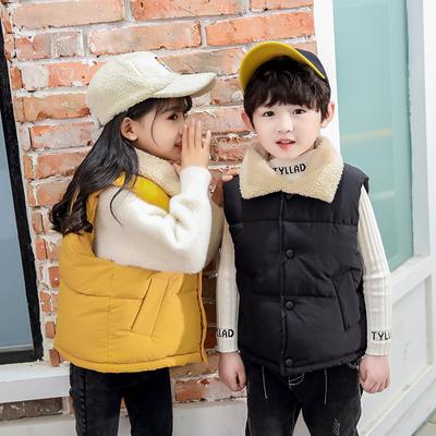 Children's Thickened Down Cotton Vest Fall/winter Casual Vest for Girls and Boys