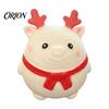 Durable TPR Sensory Toys Christmas Candy Cane & Elk Squishy Toy, Slow Rising Squeeze Fidget Elastic Stress Relief Desktop Ornament, Holiday