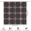Modern Geometric Shower Curtain Fabric Waterproof Decorative Bathroom Accessories With Rod Set Black Pink (L)