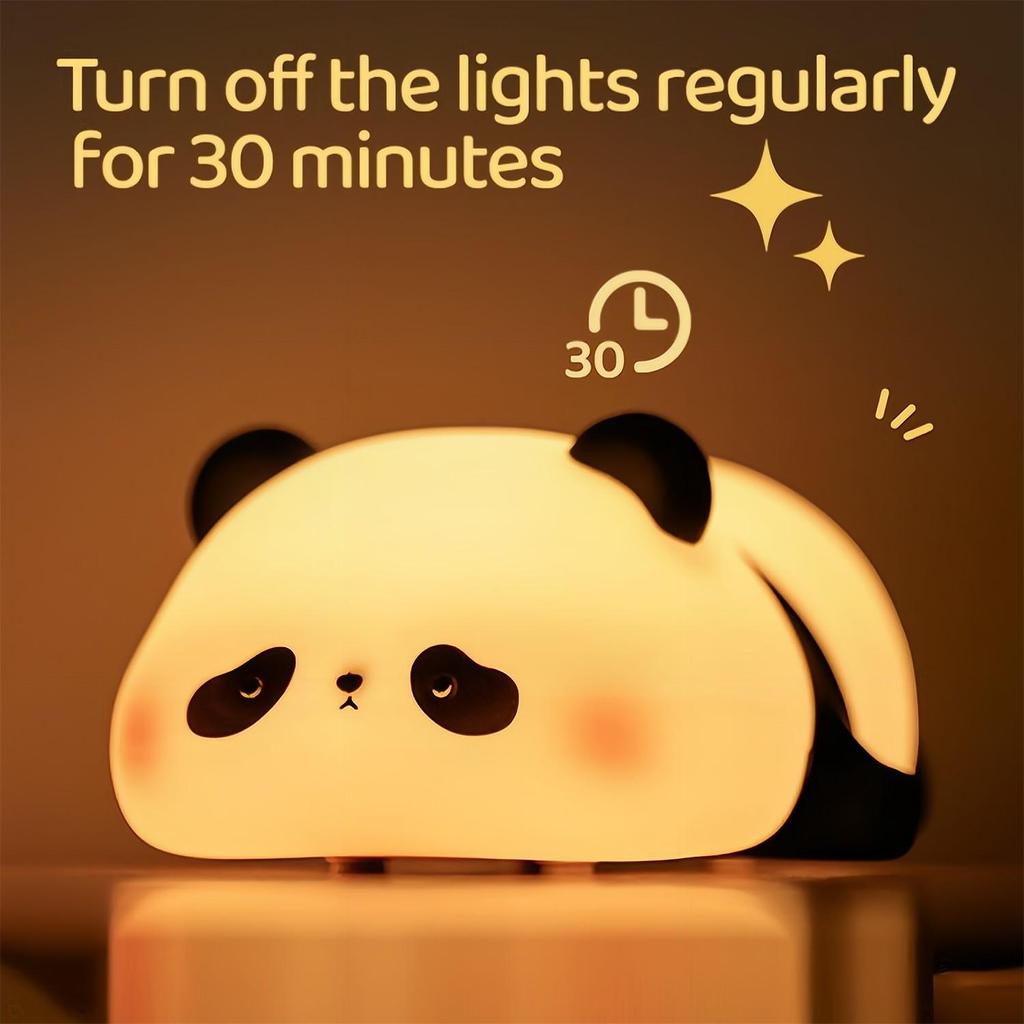 Veilleuses de nuit mignonnes en silicone Mouton Dessin animé Lampe de chambre pour décoration de chambre d'enfant Rechargeable Minuterie Variation d'intensité Veilleuse de nuit pour le sommeil