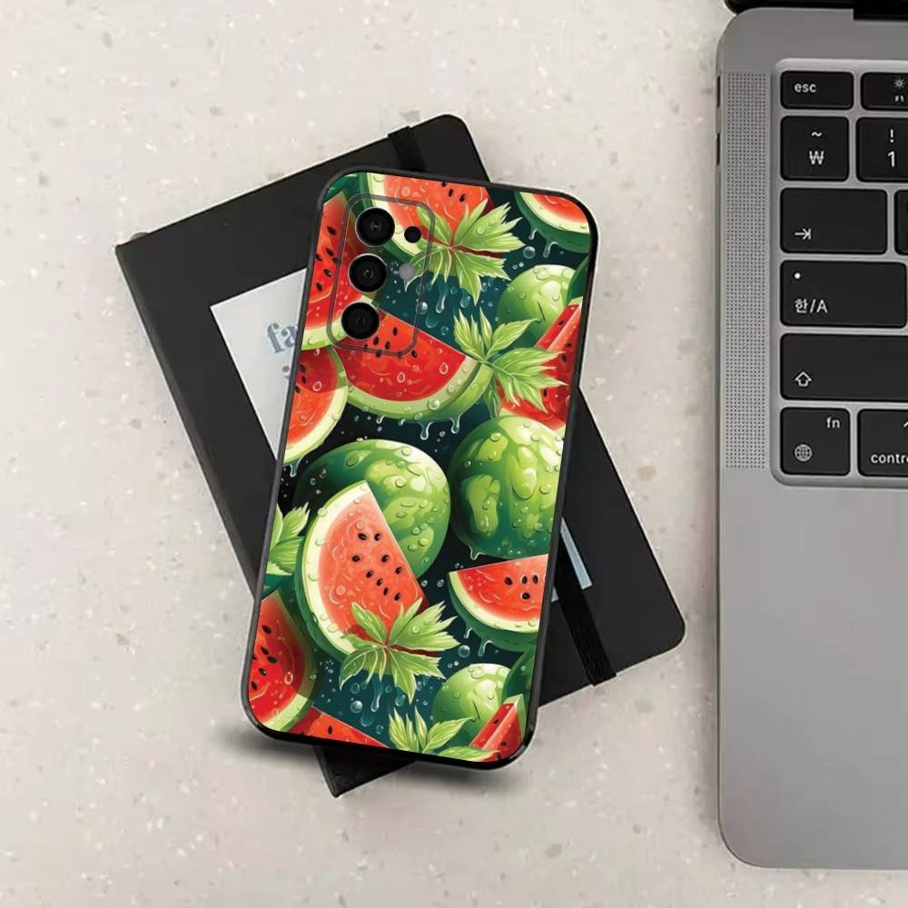 Summer Red Watermelon For Samsung Galaxy A73,J7,22,Note,72,41,31,8,9,52,71,53,32,Soft Black Silicone Cover Case