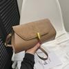 2024 Spring New Simple Casual Single Shoulder Diagonal Crossbody Bag Retro Fashion Small Square Bag Street Trend Pu Women's Armpit Bag
