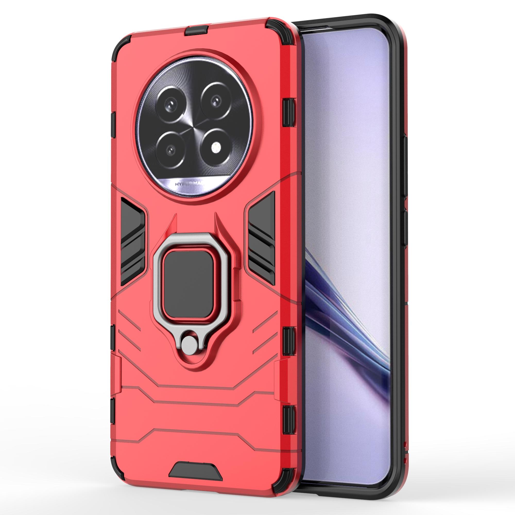 

Для Realme 13 Pro 5G (Глобальный)/13 Про+ 5G (Глобальный) Чехол PC+TPU Защитная накладка для телефона с кольцом-подставкой Red