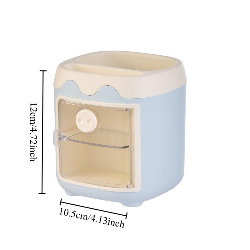 1pcs Creative Cartoon Multi Grid Pen Holder Student's Favorite Multifunctional Storage Box with Grid Desktop Stationery Box