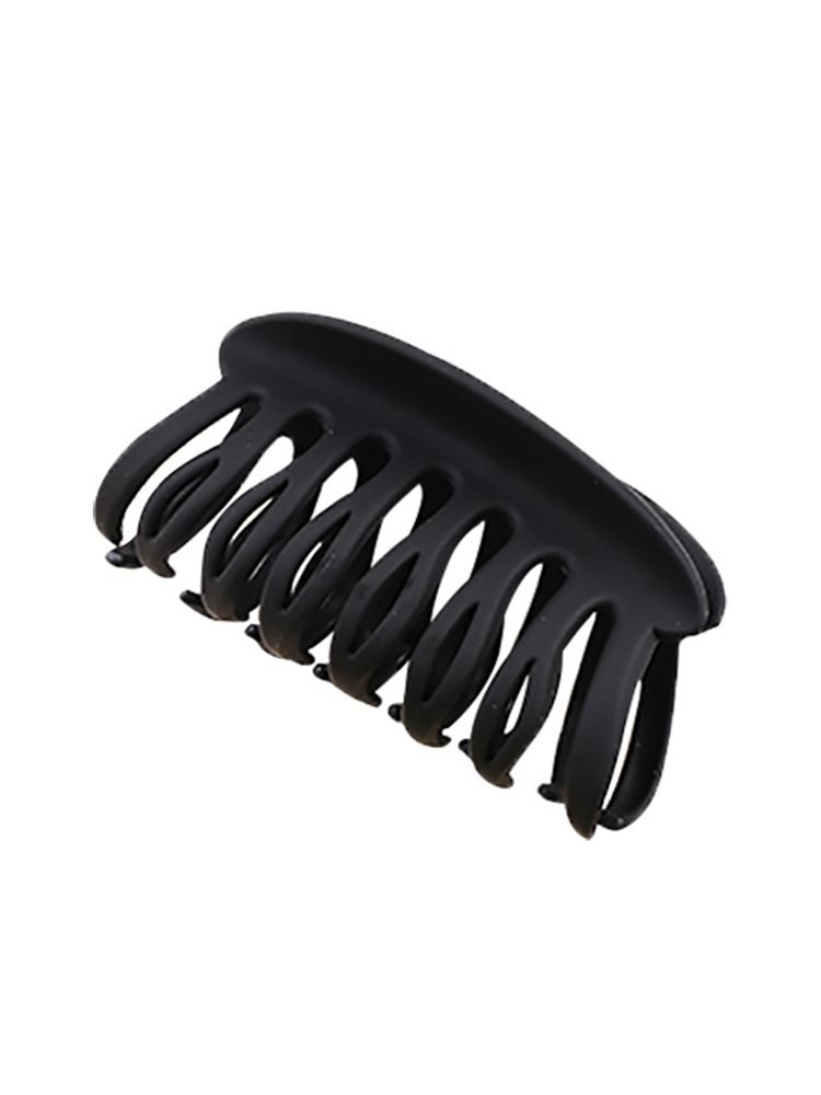 Korean Version Frosted Hollow Comb Hair Clip With Retro Temperament, Girl's Grip Clip, Shark Clip At The Back Of The Head