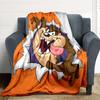 1pc Tazmanian Devil Looney Tunes Flannel Throw Blanket Lightweight Soft Warm All Season Blanket for Sofa, Bed, Travel,L1029002