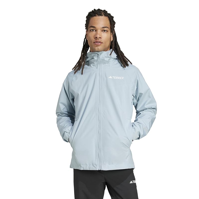 

[Adidas] hard shell telex multi 2 layer structure RAIN. RDY jacket HAU46 men s magic gray (JD8356) J/M