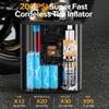 Jump Starter with Air Compressor, 4000A Peak, 200 PSI Tire Inflator, LED Light, USB Ports, Emergency Kit for Cars up to 9.0L Gas