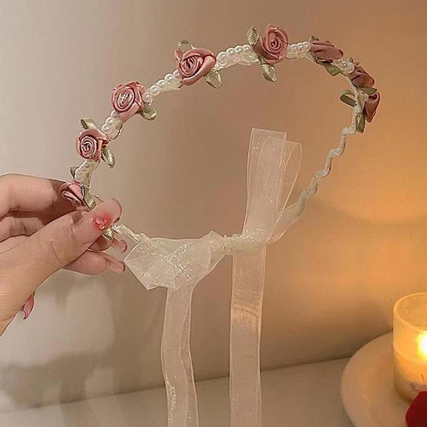 

Новая кисточка повязка на голову Новинка ободок для волос для женщин девушек Милый цветок Простая стримерная кисточка Повязка на голову Аксессуары для волос для девочек