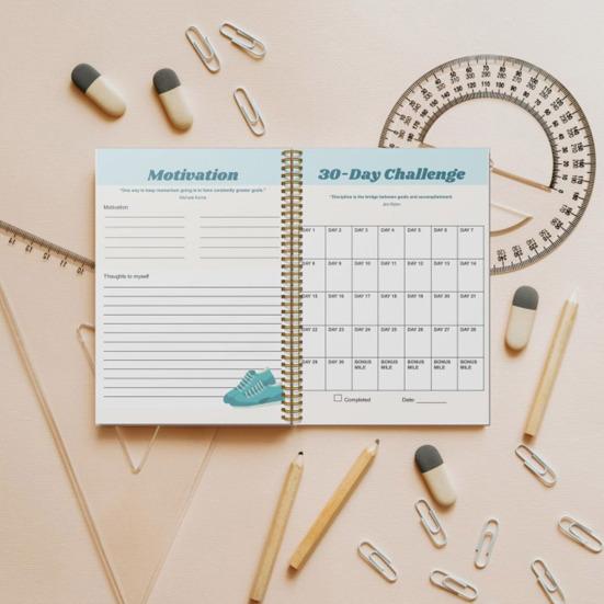 Exercise Workbook for Walking Off The Weight Schedule Planner Journal Thick Paper Smooth Writing Notebook for Home School Office Use