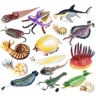 Realistic Prehistoric Sea Creatures Animal Figurines Baculite,Opabinia,Crab,Mantis Shrimp Educational Marine Animal Mode Figures