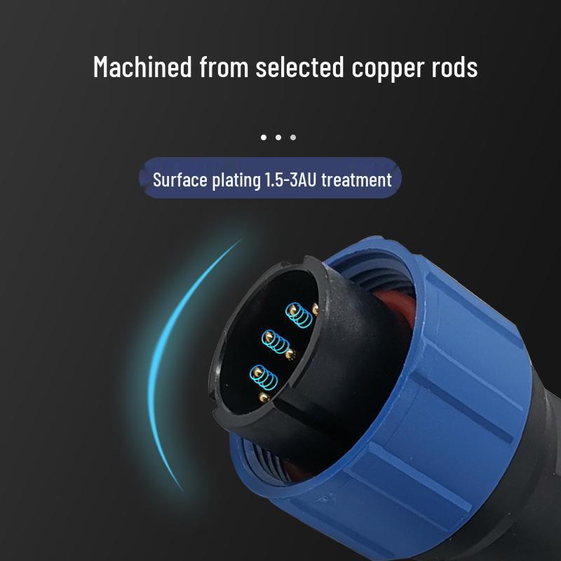 SP17 Series Aviation Plug: IP68 Waterproof Connector with Rear Nut Cable Solder.
