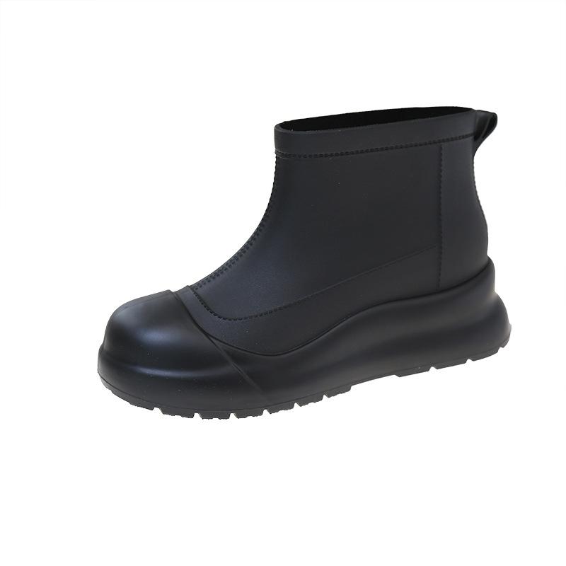 Rain Shoes for Women  Short Tube Women's Rain Boots Fashionable Waterproof Shoes  Anti Slip and Wear-resistant Rubber Shoes