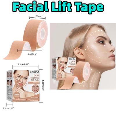 1/3/5pcs Kinesiology Tape For Face V Line Neck Eyes Lifting Wrinkle Remover Sticker Tape Facial Skin Care Tool Elastic Bandage