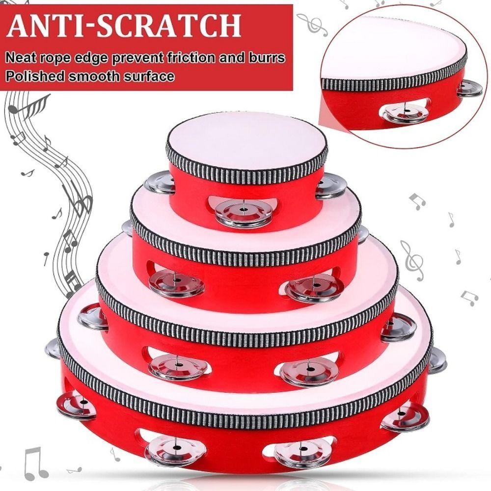 Dancing Toys Tambourine Drum 4/6/7/8/9/10in Percussion Drum Tambourines Musical Instrument  KTV