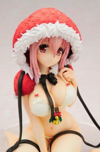 NITRO SUPER SONIC Купальник Super Sonico Санта-Клауса, готовая фигурка из ПВХ, окрашенная в масштабе. 1/7
