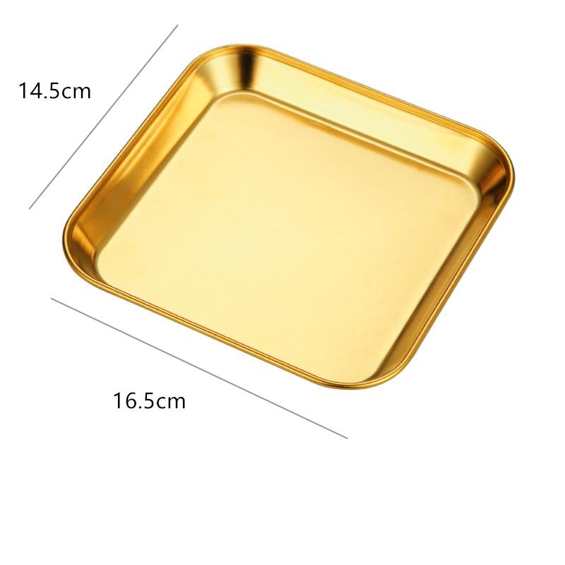 Čtvercový nerezový talíř na svačinku zásobník na jídlo Organizér na bufet Prezentace na talíře s ovocem a zeleninou Kuchyňské doplňky