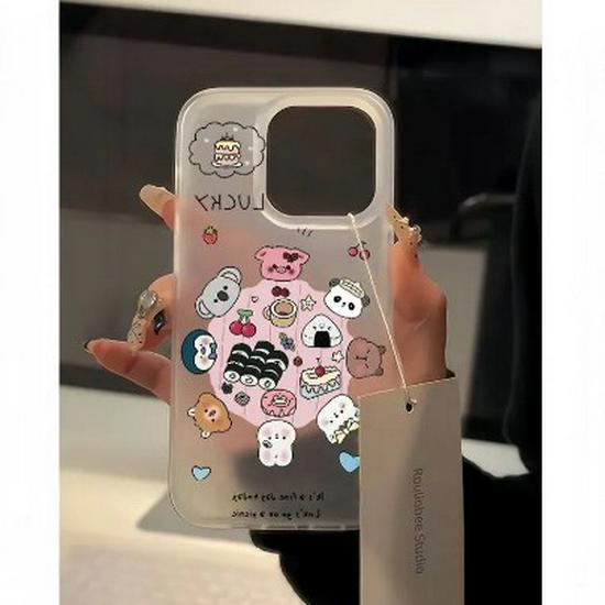 

Transparent Frosted Animal Design Case for Apple 17/16 Pro Max, 15/14/13 Pro iPhone 17 Pro