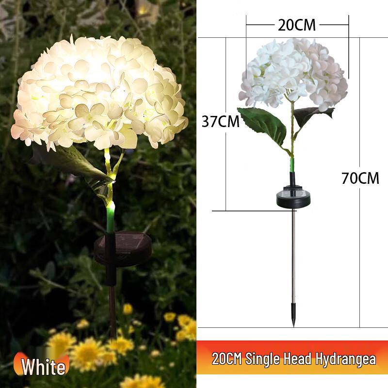 HEIXIE Solar Hydrangea Flower Ground Lights