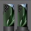 Dark green silver curved black glass phone case suitable for Samsung Galaxy S26 S25 S24 S22 S21 S20 FE/Ultra/Plus anti fall
