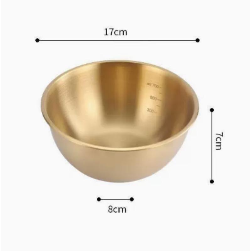 Double Layer Soup Rice Bowl Anti-Scalding Noodles Bowl Gold Silver Fruit Salad Bowl  Food Tableware