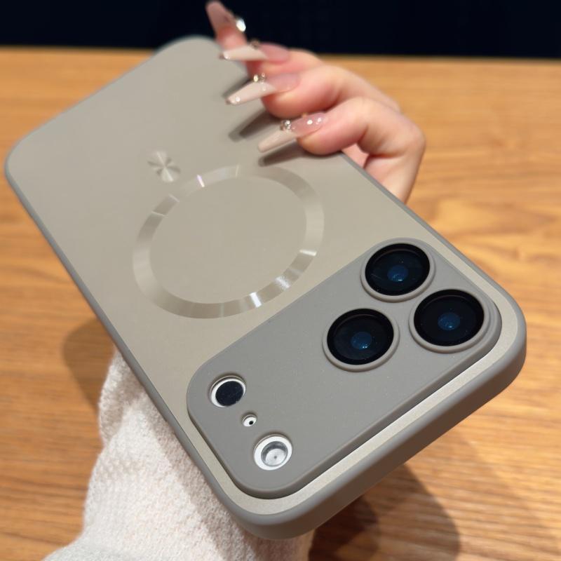 Luxury Metallic Paint AG Nano Frosted For Magsafe Case for iPhone 17 16 15 14 Plus 13 12 11 Pro Max Wireless Charging Cover