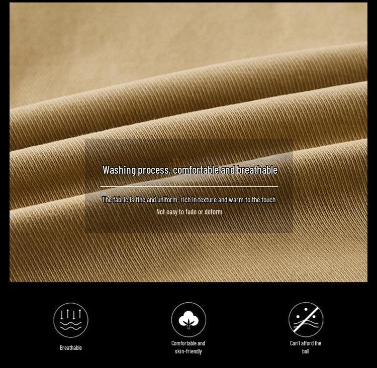 Pánské jarní a podzimní klopové bundy pro střední a starší věk 2024 - jednobarevné ležérní kabáty