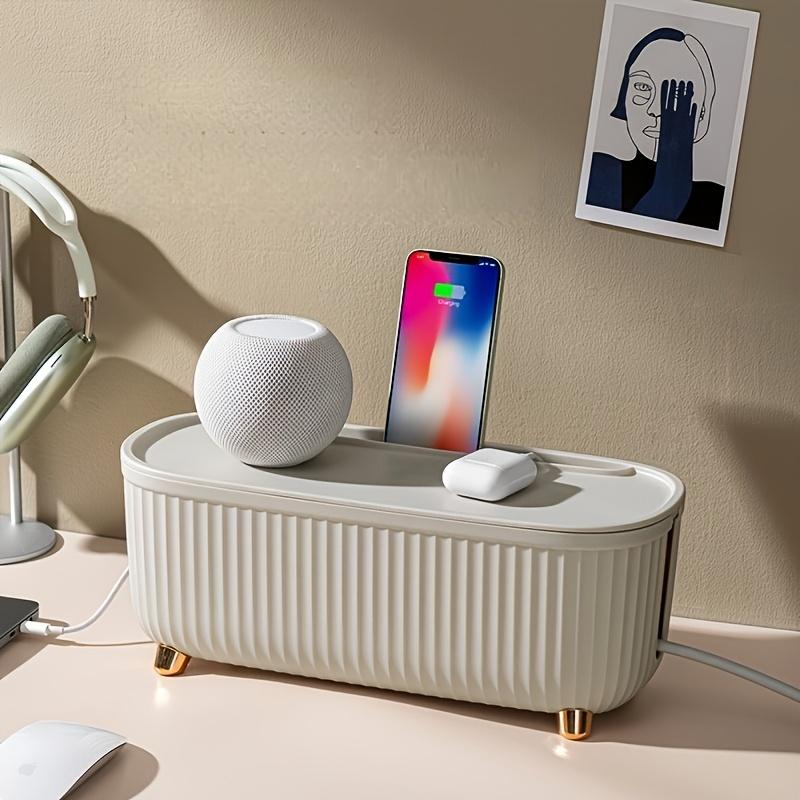 Premium Cable Management Box Cord Organizer Power Strip Cover Storage Case Home Office Desktop Neat Tidy Multi Hiding Solution
