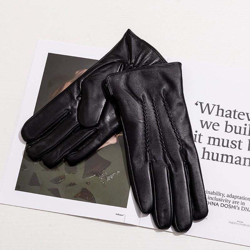 Men s Genuine Sheepskin Leather Winter Gloves for Outdoor Sports & Cycling Men 11.5 (XL)