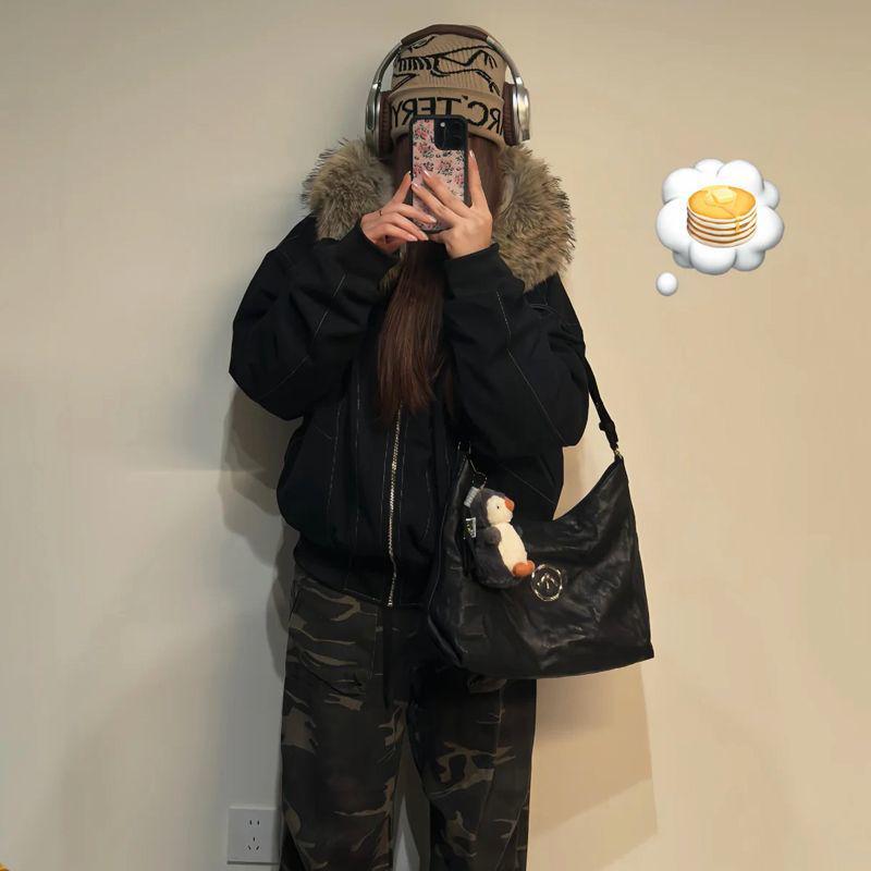 2025 Women's Fleece-Lined Cotton Workwear Jacket - Thick, Warm Winter Outerwear