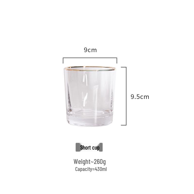 

Handmade Crystal Wine Glass with Gold Rim & Beaded Design - Red Wine & Champagne Flute