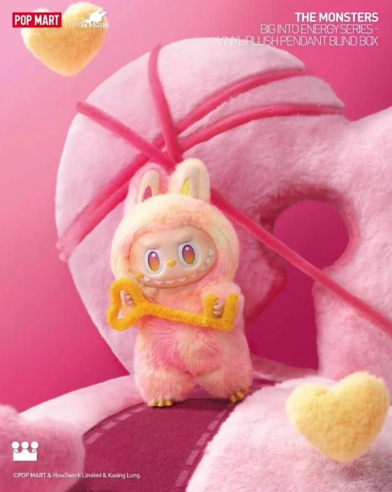 POP MART Лабубу 3.0. брелок серия big into energy - коллекционная игрушка (одна коробка или 6 рандомных)