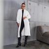 Women's White Long Mink Velvet Knit Cardigan