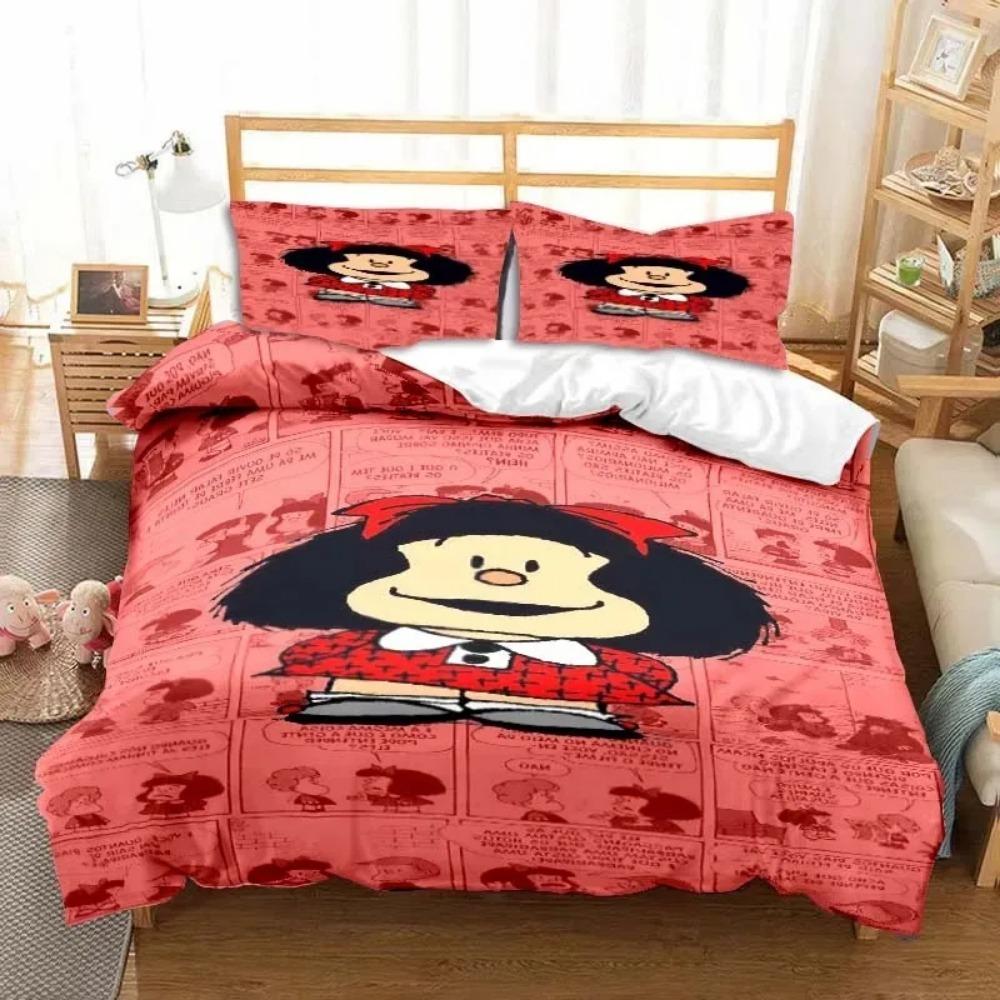 Set Letto Cartone Animato Bambina Copriletto Piumone Copripiumino Federa Set 2-3 Pezzi Misura Bambino Adulto Decorazione Camera da Letto