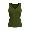 Women's Sleeveless V Neck Tank Top Casual Summer Basic Stretchy Fit Soft Fabric Lightweight Layering Shirt