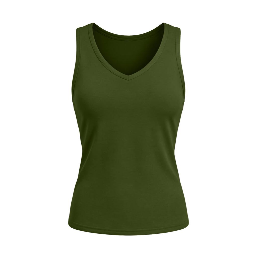 Women's Sleeveless V Neck Tank Top Casual Summer Basic Stretchy Fit Soft Fabric Lightweight Layering Shirt
