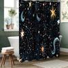 Starry Sky modern stye Bathing Curtain  Bathroom Shower Curtain Waterproof With 12 Hooks Home Deco