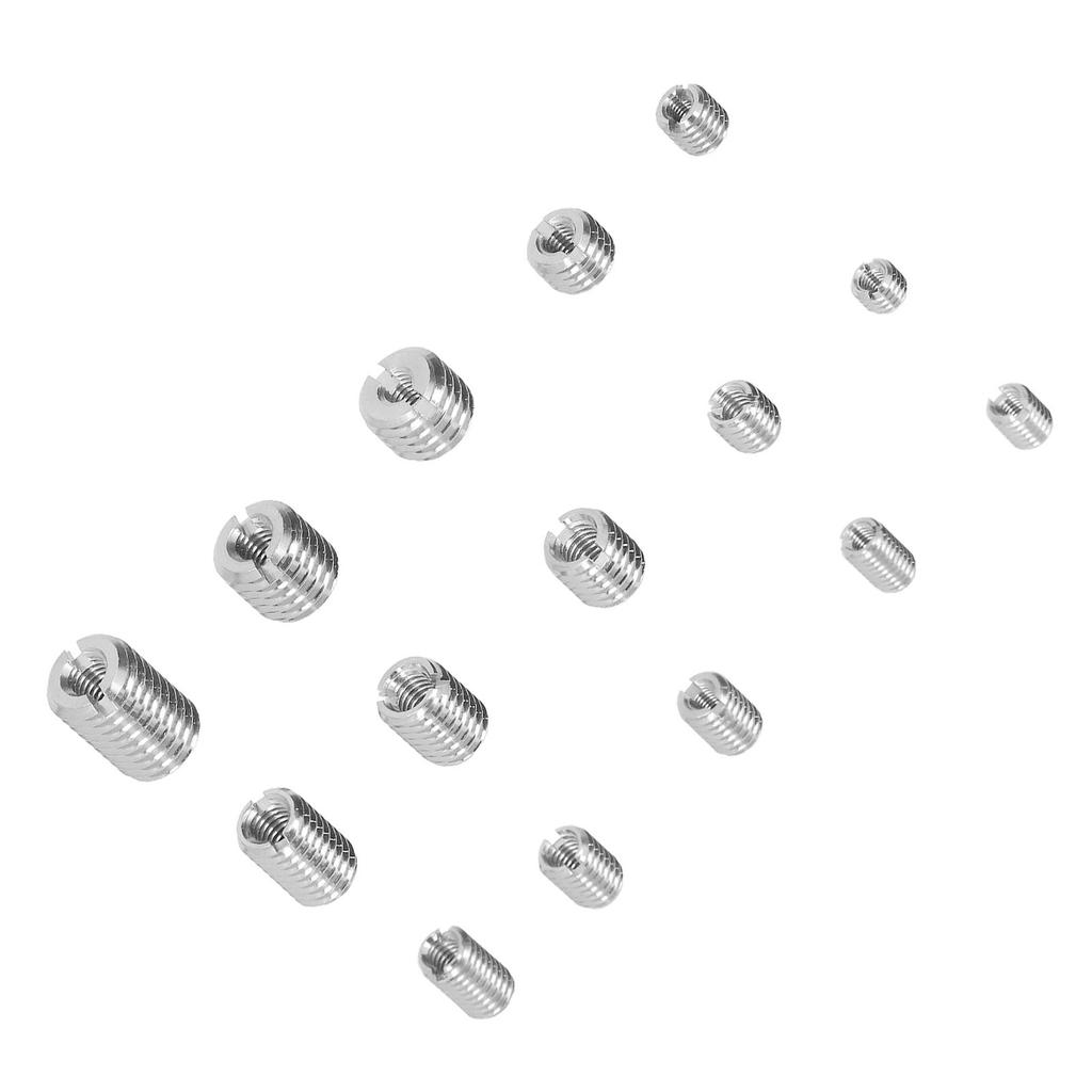 75PCS Threaded Insert Stainless Steel Silver Wear Resistant M3 M4 M5 Internal Thread Nut Kit